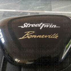 Triumph Bonneville old design logo bike stickers ( pair of 2 )