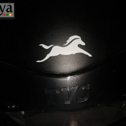 TVS horse logo stickers for bikes, scooty, helmets (Pair of 2 )