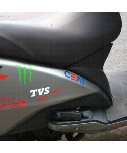 Racing logo stickers for TVS jupiter