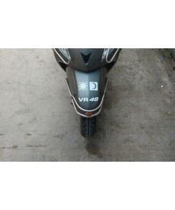 VR46 stickers on TVS Jupiter front mudguard
