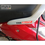 TVS racing new logo stickers for Apache RTR, RR310, helmets ( Pair of 2 stickers )