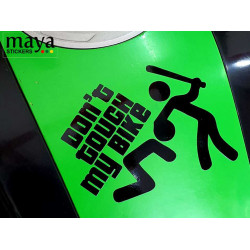Dont touch my bike decal sticker in custom colors and sizes 