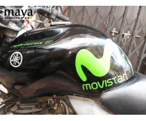 Movistar sticker on Yamaha FZ tank