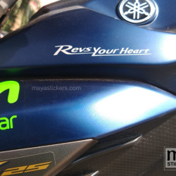 Revs your heart yamaha slogan decal stickers ( Pair of 2 stickers )