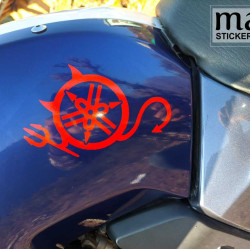 Yamaha devil logo sticker in custom colors and sizes