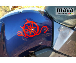 Yamaha devil bike sticker on fz 25