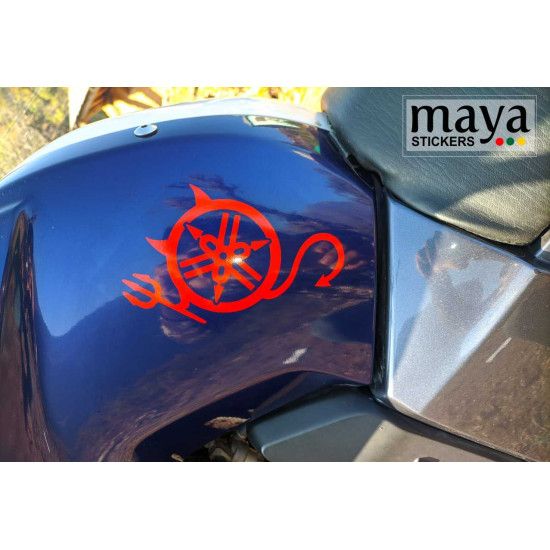 Yamaha devil logo sticker in custom colors and sizes