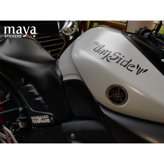 The dark side - Yamaha MT slogan sticker for motorcycles and helmets