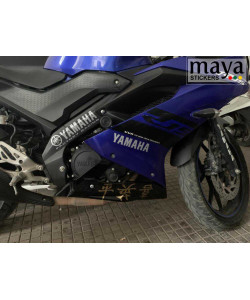Yamaha factory racing sticker on  r15