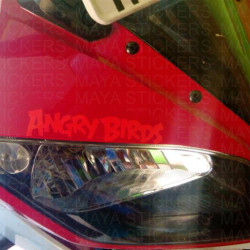 Angry birds logo sticker for Cars, bikes and Laptop (set of 2 stickers)