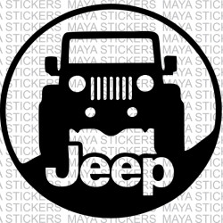 Jeep round design offroad sticker for Jeeps, thar, suvs. 