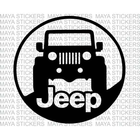 Jeep stickers for Mahindra thar. Available in Custom colors and sizes