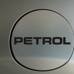 Petrol fuel cap sticker decal with classy font and simple style.. (Pair of 2 ) 