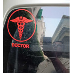 Doctor circular logo in aesthetic design for Cars, Bike and wall. 