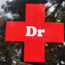 Doctor logo sticker in IMA approved design for cars, bikes, laptops