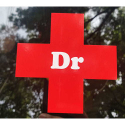 Doctor logo sticker in IMA approved design for cars, bikes, laptops