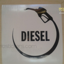 Diesel sticker for Car fuel lids - Unique design - custom colors available