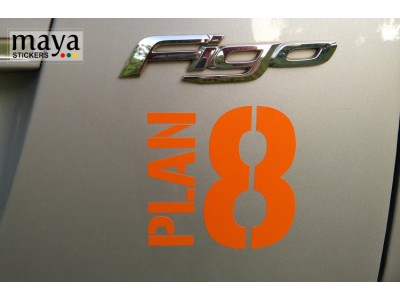 Name and number custom stickers for ford figo