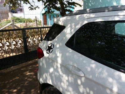 Star stickers on white ford figo