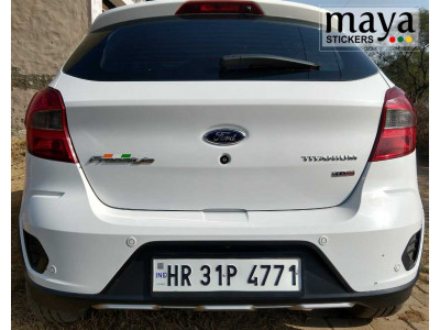 India flag stripe sticker on ford figo 