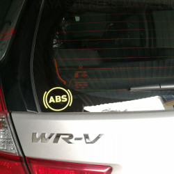 ABS - Anti-lock Braking system round logo decal stickers for cars and bikes