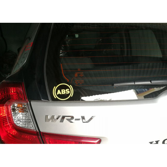 ABS - Anti-lock Braking system round logo decal stickers for cars and bikes