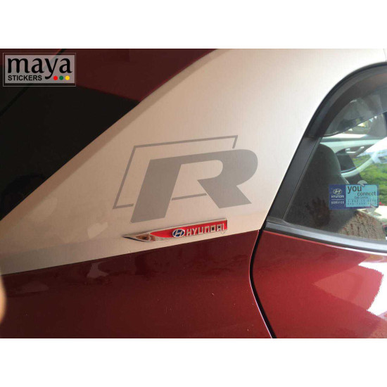 Volkswagen new 'R line' logo car stickers ( Pair of 2 stickers )