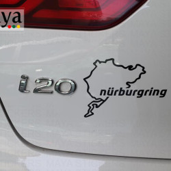 Nurburgring rally track logo car sticker