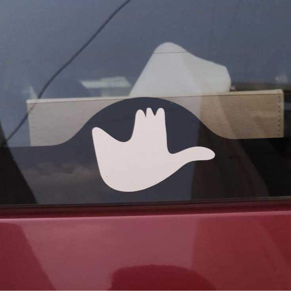 Chandigarh open hand symbol sticker in custom colors and sizes
