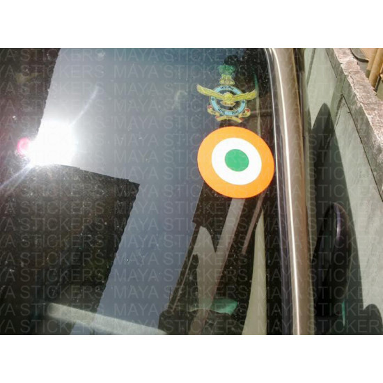 Indian flag tri color round sticker decal for cars , bikes, and laptop. 