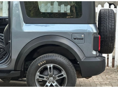 Diesel fuel cap sticker on Mahindra thar