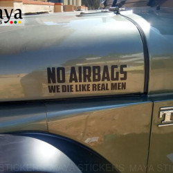 No Airbags we die like real men decal stickers for cars