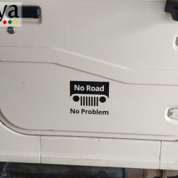 No Road, No Problem Jeep / Thar sticker
