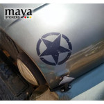 Star sticker in Distressed style with scratches design for cars, bikes, laptops