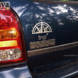 Compass and Trip design sticker for Royal Enfield bikes