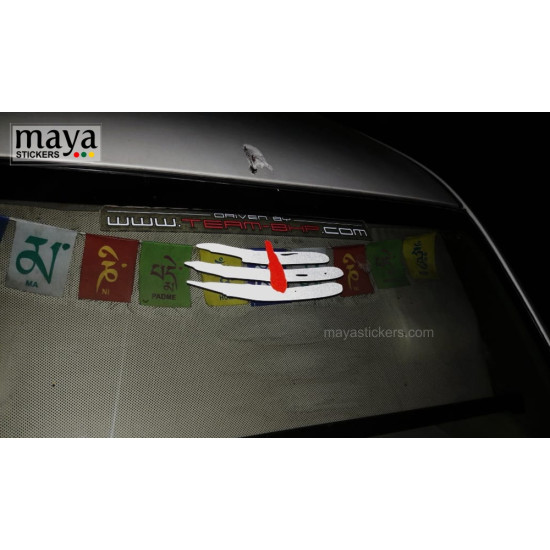 Mahadev Tilak Dual Color Sticker For Cars Bikes Laptops Mobile