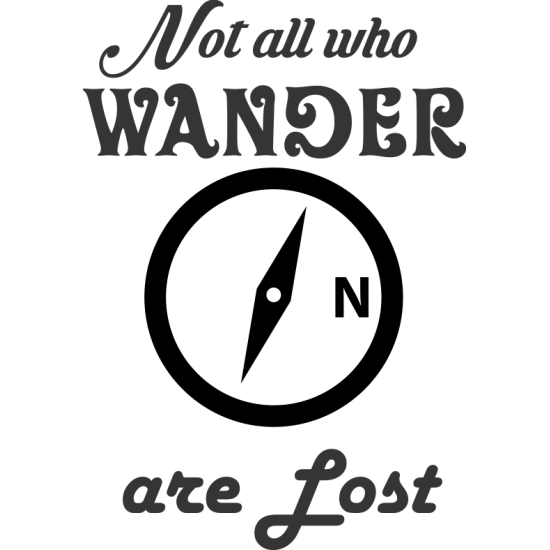 Not all who wander are lost sticker for cars buy online in india