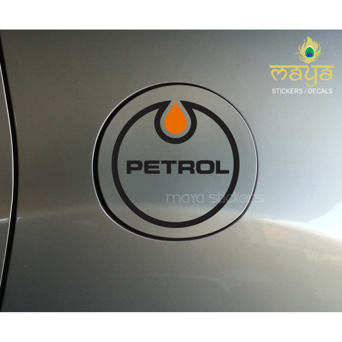 Creative petrol fuel cap sticker / decal for car fuel lids. COD available