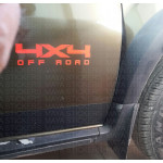 4 x 4 off road sticker for Thar, SUVs and other 4WD cars (custom colors available)