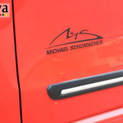 Michael Schumacher logo decal sticker for cars, bikes, laptops