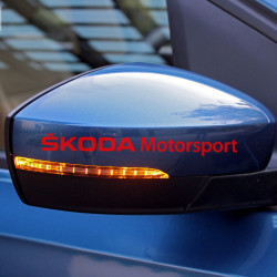 Skoda Motorsport logo car stickers ( Pair of 2 )