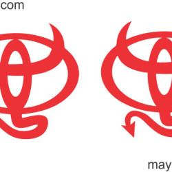 Toyota Devil  custom sticker decal for Cars, suvs and trucks