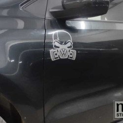 Volkswagen Skull and piston decal car stickers