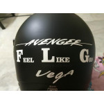 Bajaj Avenger Feel Like God sticker for bajaj avenger and helmets