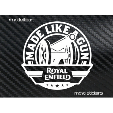 Royal Enfield silhouette sticker in custom colors and sizes