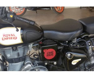 One ride sticker on royal enfield classic 350 