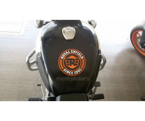 Royal Enfield since 1901 new logo sticker on classic 350 fuel tank top 
