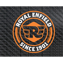 Royal enfield since 1901 logo sticker in Dual Color