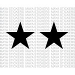 Simple Star sticker for Bikes, Cars, and helmets ( Pair of 2 )