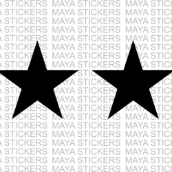 Simple Star sticker for Bikes, Cars, and helmets ( Pair of 2 )